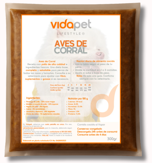 Empaque oficial de Aves del Corral de Vidapet