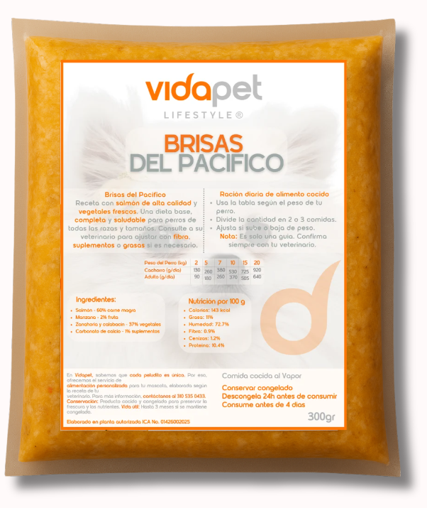 Empaque oficial de Brisas del Pacífico de Vidapet